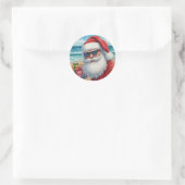 Cool Beach Santa Sticker – Tropical Holiday Vibes (Tasche)