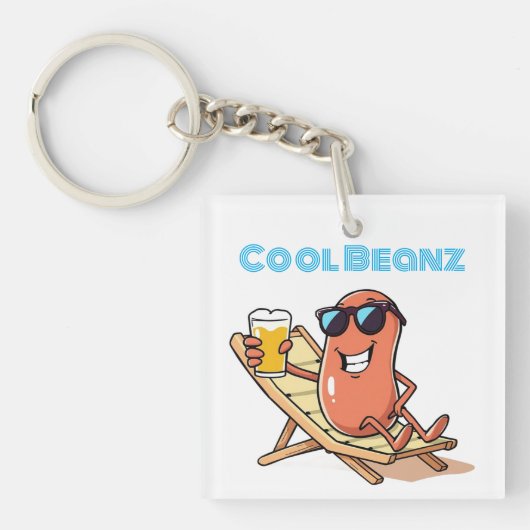 Cool Beanz Gebackene Bohne  Schlüsselanhänger (Vorderseite)
