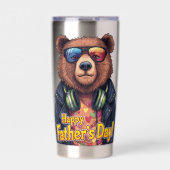 Cool Bear Dad Father’s Day Gift for Stylish Father Thermobecher (Vorderseite)