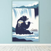 Cool Bear Leinwanddruck (Insitu (Holzboden))