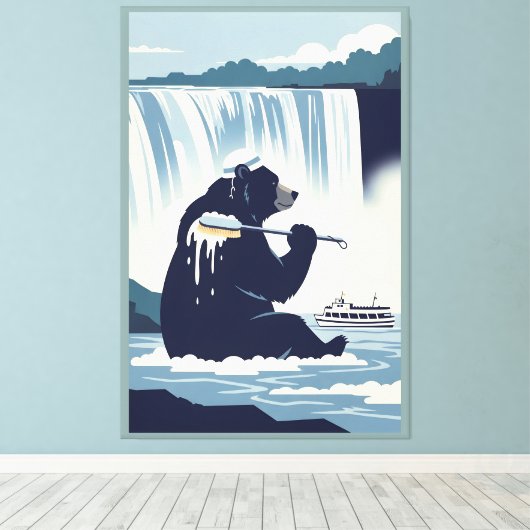 Cool Bear Leinwanddruck (Insitu (Holzboden))