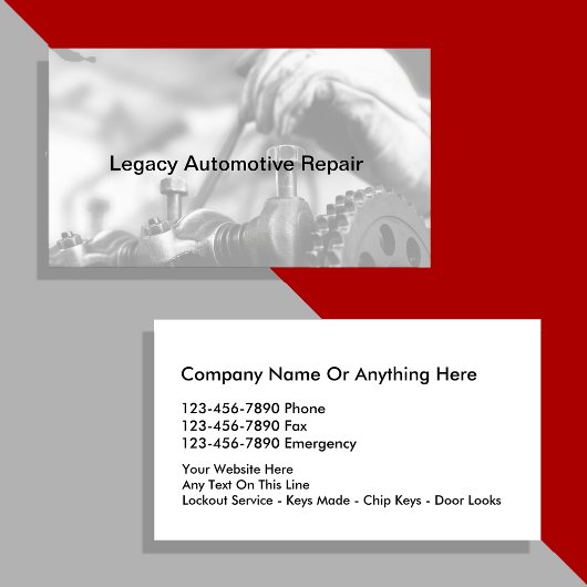 Cool bearbeitbare Visitenkarten für Automotive Mec Visitenkarte