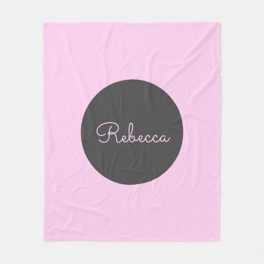Cool bearbeitbares rosa Retro-Modernes Skriptdesig Fleecedecke (Vorderseite)