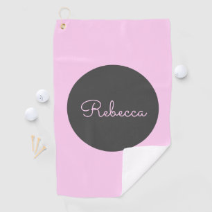 Cool bearbeitbares rosa Retro-Modernes Skriptdesig Golfhandtuch