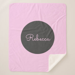 Cool bearbeitbares rosa Retro-Modernes Skriptdesig Sherpadecke