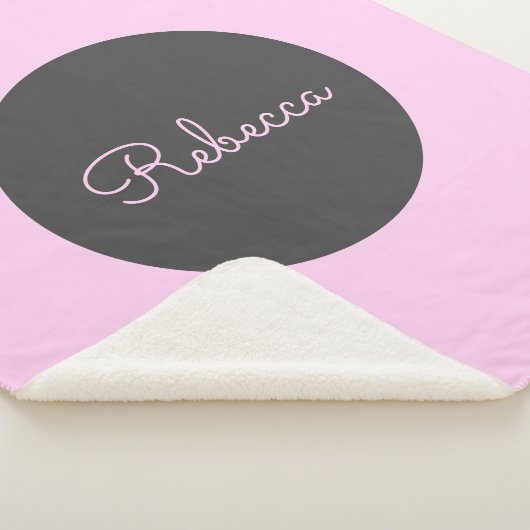 Cool bearbeitbares rosa Retro-Modernes Skriptdesig Sherpadecke (3/4)