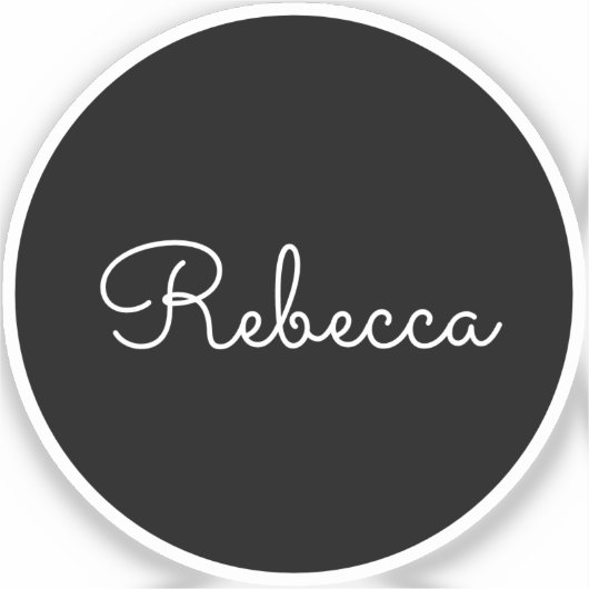 Cool bearbeitbares Skript Retro-Modern transparent Aufkleber (Vorderseite)