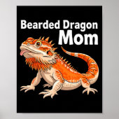 Cool Bearded Dragon Art For Women Girls Bearded Dr Poster (Vorne)