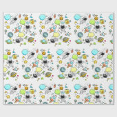 Cool beautiful space astronaut geschenkpapier (Flach)