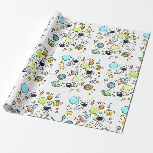 Cool beautiful space astronaut geschenkpapier (Ungerollt)