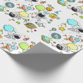 Cool beautiful space astronaut geschenkpapier (Ecke)