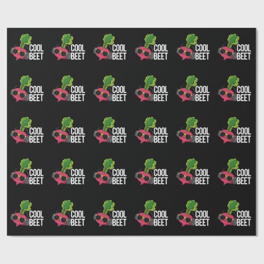 Cool Beet Funny Veggie Pun Dark BG Geschenkpapier (Flach)