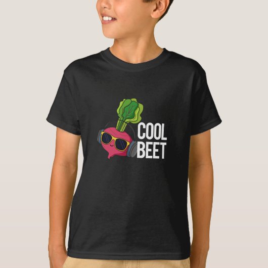 Cool Beet Funny Veggie Pun Dark BG T-Shirt (Vorderseite)