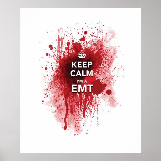 Cool "Behalt Calm I'm a EMT" Witziges Poster (Vorne)
