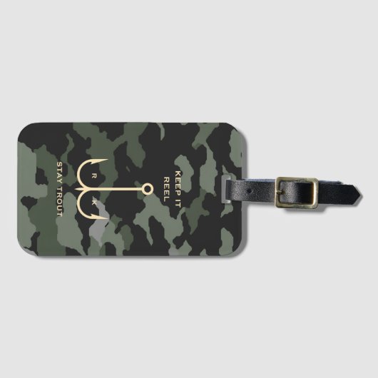 COOL BEHALTEN, ES REEL FISCHEREI VATER'S DAY CAMOU GEPÄCKANHÄNGER (Vorderseite (Horizontal))