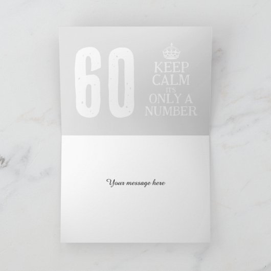 Cool behalten Stille Mem, benutzerdefinierte 60. G Karte (Innenseite)