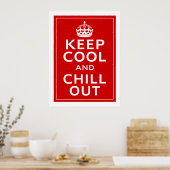 Cool behalten und abkühlen poster (Küche)