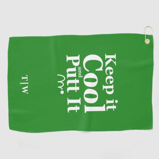 Cool behalten und Initialen Golfhandtuch (Horizontal)