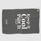Cool behalten und Initialen Golfhandtuch (Horizontal)