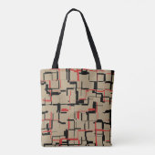 COOL Beige Red Black Tasche (Rückseite)