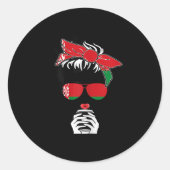 Cool Belarusian Coffee Mom Girl Sis Aunt Belarus F Runder Aufkleber (Vorderseite)