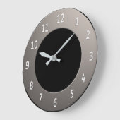 Cool beliebig weiße Farbziffern auf Silberrahmen Große Wanduhr (Winkel)