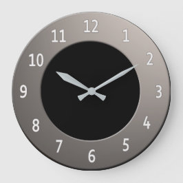 Cool beliebig weiße Farbziffern auf Silberrahmen Große Wanduhr