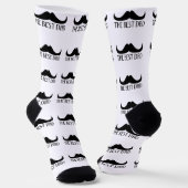 Cool best Dad Black Moustache Father's day pattern Socken (Gewinkelt)