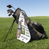 Cool Best Grand Vater Ever Black Script Foto Golf Golfhandtuch (Gras)