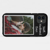Cool Best Husband Ever Foto Personalisiert Black Case-Mate iPhone Hülle (Rückseite (Horizontal))