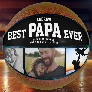 Cool BEST PAPA JE Moderne, trendige FotoCollage Basketball
