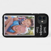 Cool Beste Opa je Foto Personalisiert Schwarz Case-Mate iPhone Hülle (Rückseite (Horizontal))