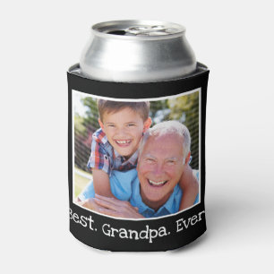 Cool Beste Opa je Foto Personalisiert Schwarz   Dosenkühler