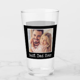Cool Bester Vater je Foto Personalisiert Schwarz-w Glas