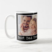 Cool Bester Vater je Foto Personalisiert Schwarz-w Kaffeetasse (Links)