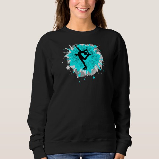 Cool Biellman Spin Ice Skaters Skaten Skate Abbild Sweatshirt (Vorderseite)