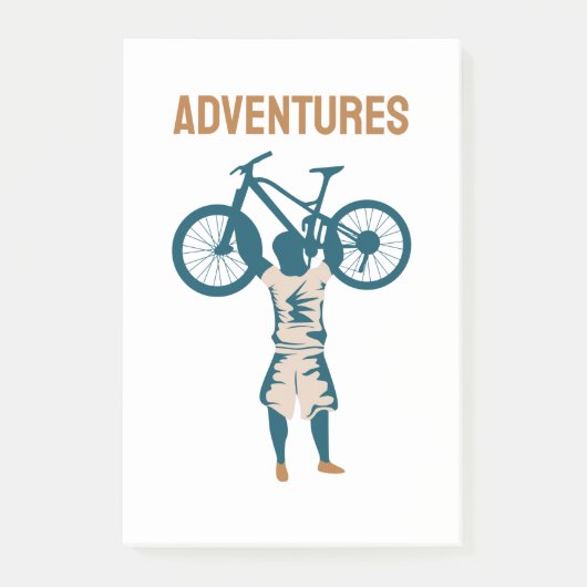 Cool Biker - Abenteuer Post-it Klebezettel (Vorderseite)