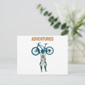Cool Biker - Abenteuer Postkarte (Stehend Vorderseite)