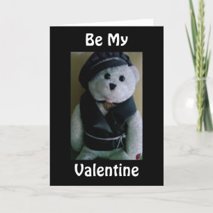 "COOL BIKER BEAR" SAYS "BE MY VALENTINE" FEIERTAGSKARTE