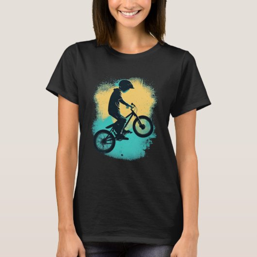 Cool Biker Kid for Cycling T-Shirt (Vorderseite)