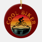 Cool Biker Sonnenbrille Keramik Ornament (Vorne)