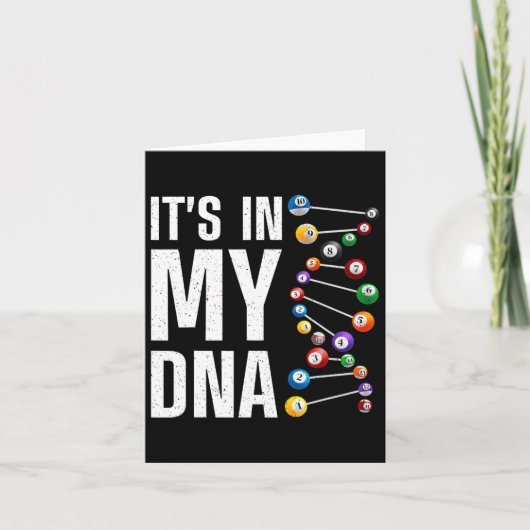 Cool Billard Kunst für Männer Frauen Billard Billi Karte (Vorderseite)