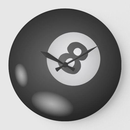 Cool Billiard Clock Große Wanduhr (Vorderseite)