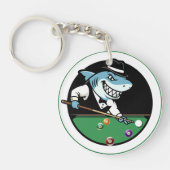 Cool Billiards Pool Shark Theme Keychains Schlüsselanhänger (Vorderseite)