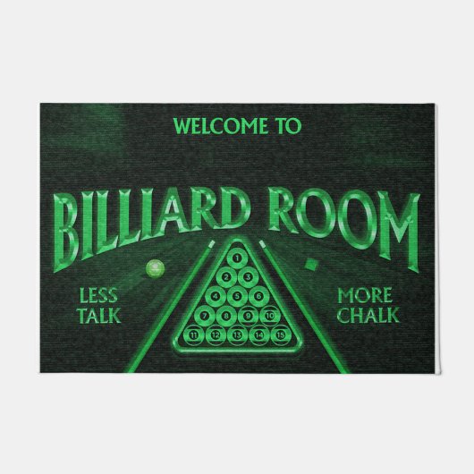 Cool Billiards Room Rug, Game Room Fußmatte (Vorderseite)
