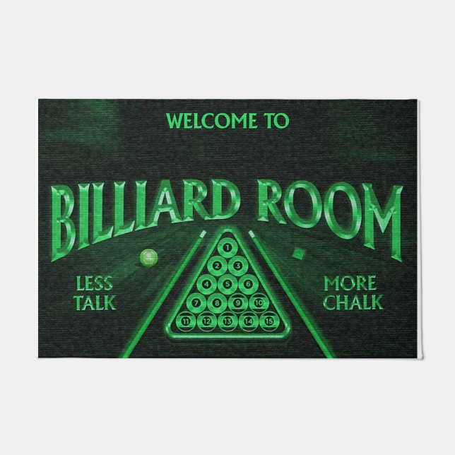 Cool Billiards Room Rug, Game Room  Fußmatte (Vorderseite)
