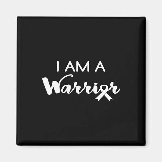 Cool bin ich ein WARRIOR Band Brustkrebs Magnet (Vorne)
