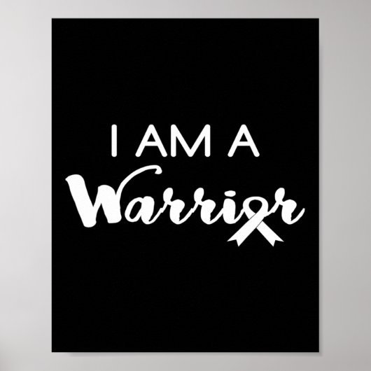 Cool bin ich ein WARRIOR Band Brustkrebs Poster (Vorne)