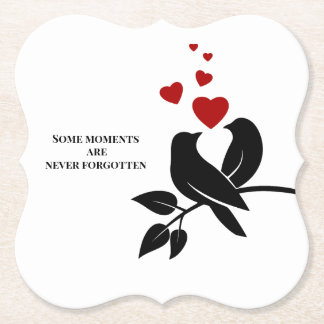 cool birds with hearts untersetzer