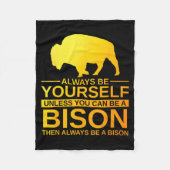 Cool Bison Design For Men Women Buffalo Animal Lov Fleecedecke (Vorderseite)